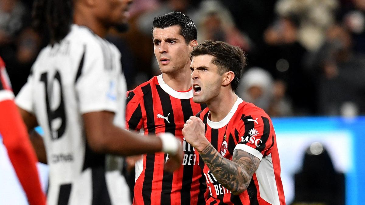 Pulisic scores on return from injury as AC Milan beats Juventus to make Super Cup final