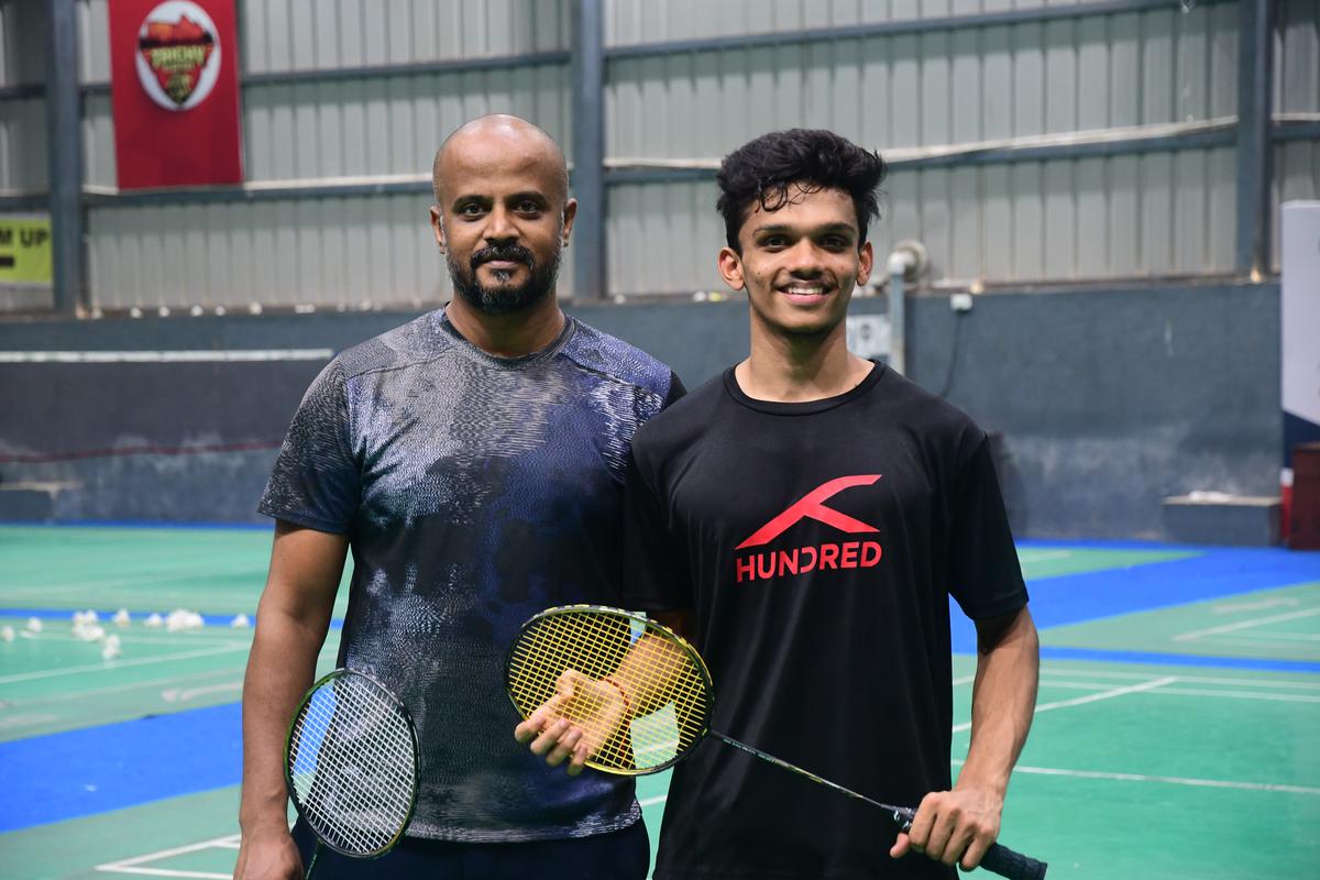Sankar with his coach Aravindan Samiappan