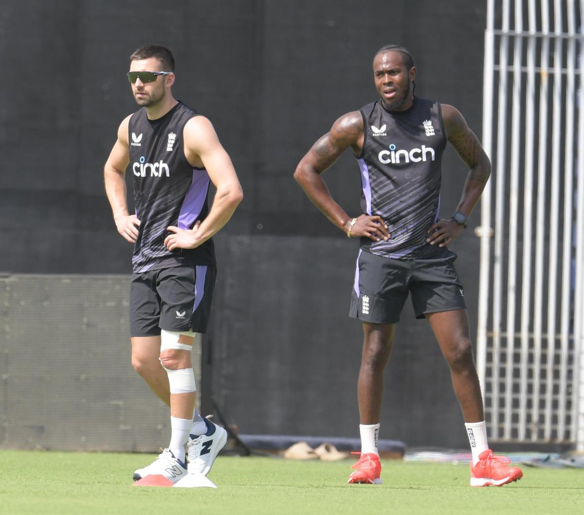 FILE PHOTO: Stokes said he is excited to have both Mark Wood (L)  and Jofra Archer available for the Ashes opener.