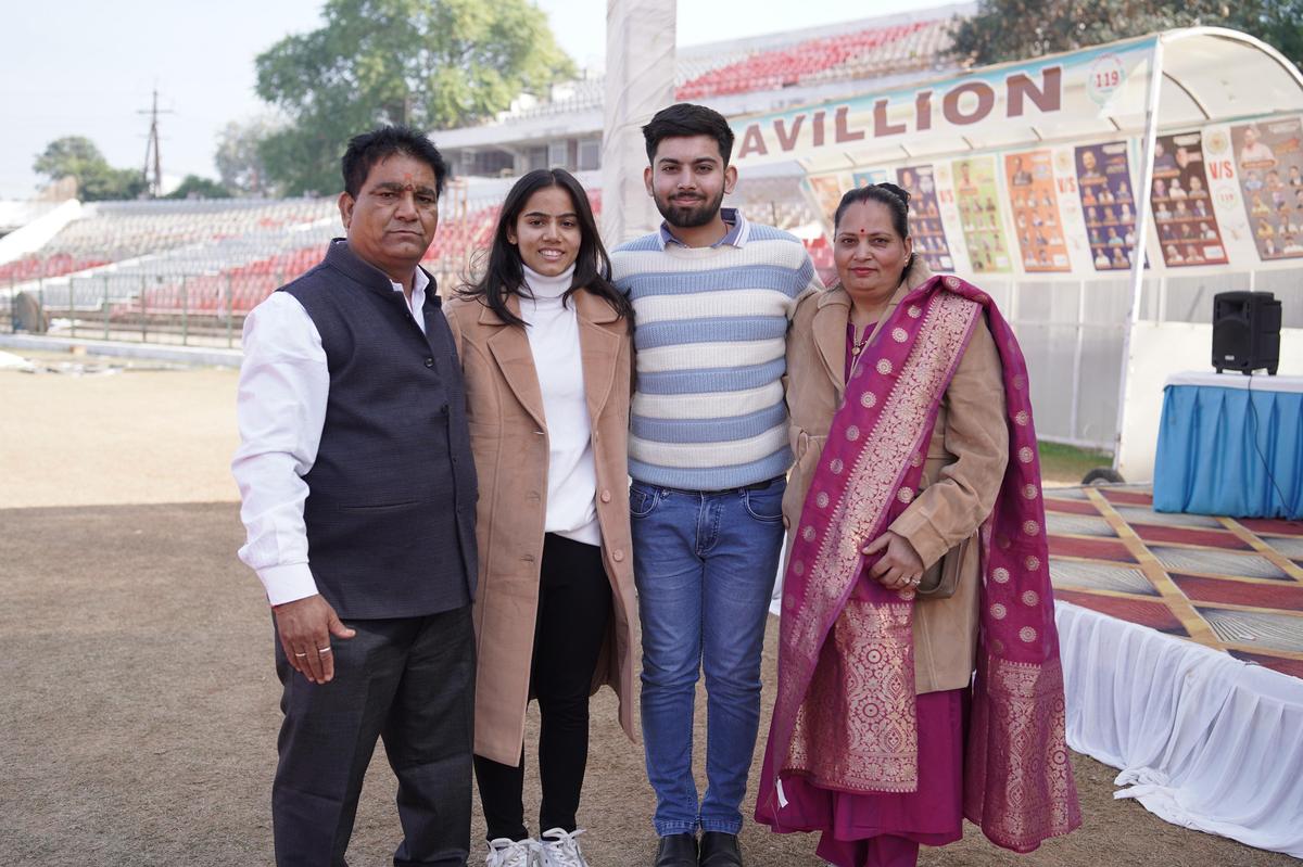 Family activity | For the Sharma family, getting Vaishnavi’s cricket career was a shared ambition. Her father Narendra, brother Ashendra and mother Asha were key contributors to her formative years.  