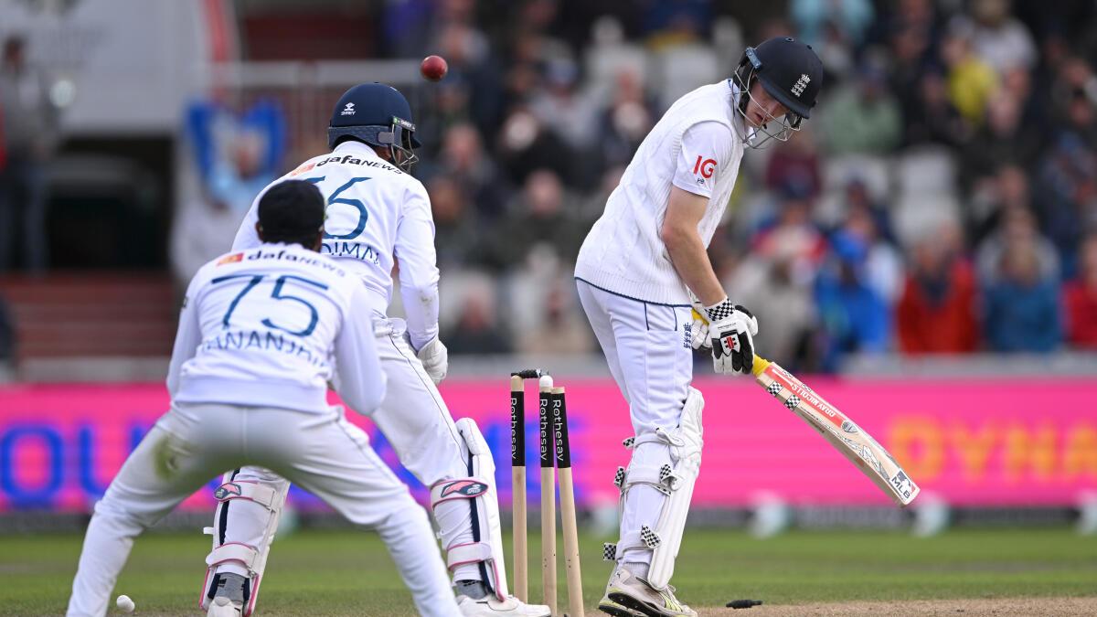 ENG vs SL 1st Test: Prabath Jayasuriya sparks Warne’s ‘Ball of the Century’ memories with Harry Brook dismissal