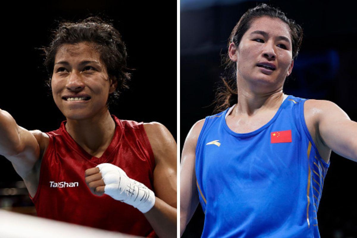 FILE PHOTO: China’s Li Qian (right) is the biggest rival in women’s 75kg boxing for India’s Lovlina Borgohain (left).