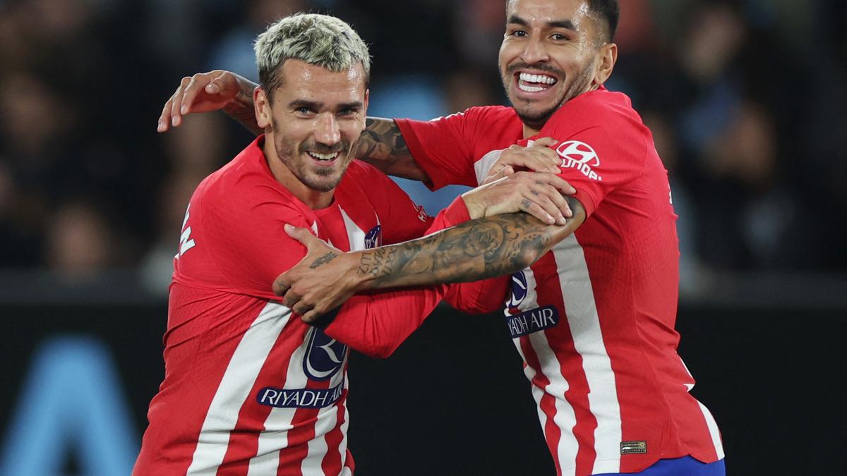 Griezmann hat-trick gives Atletico 3-0 win over 10-man Celta