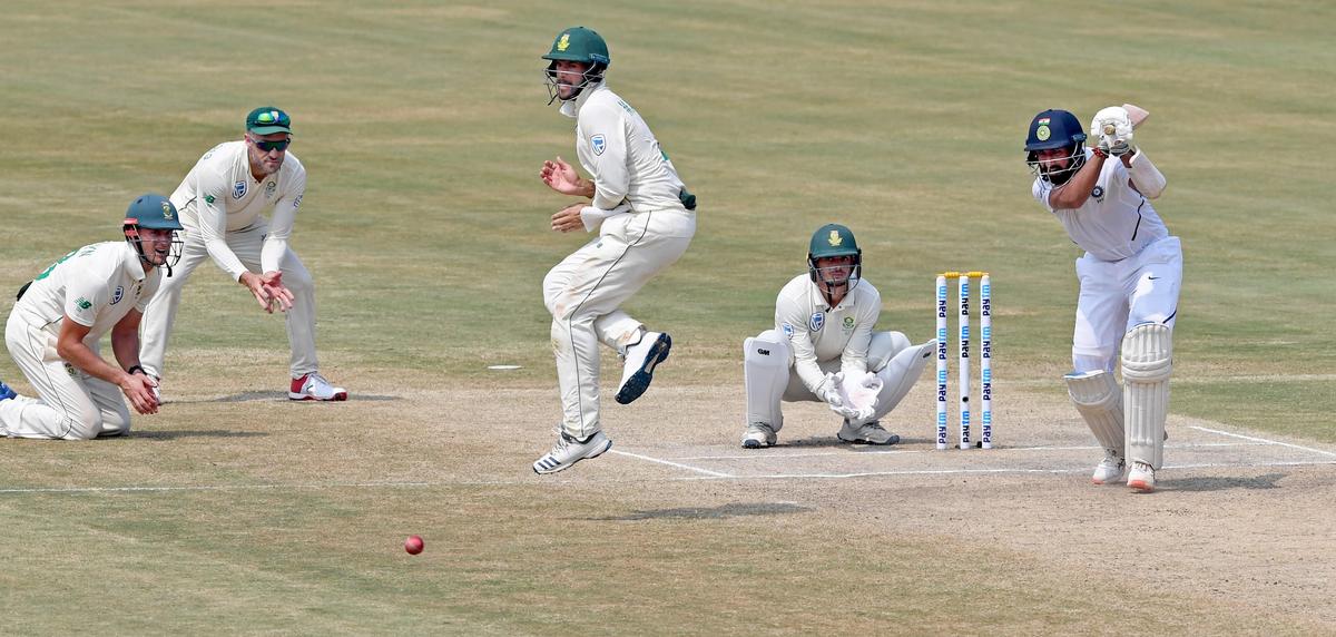 Old grammar: Cheteshwar Pujara steps out with the calm assurance that once defined India’s mastery of spin. In a series that exposed how far that certainty has faded, his method now feels like a relic from a more assured age.