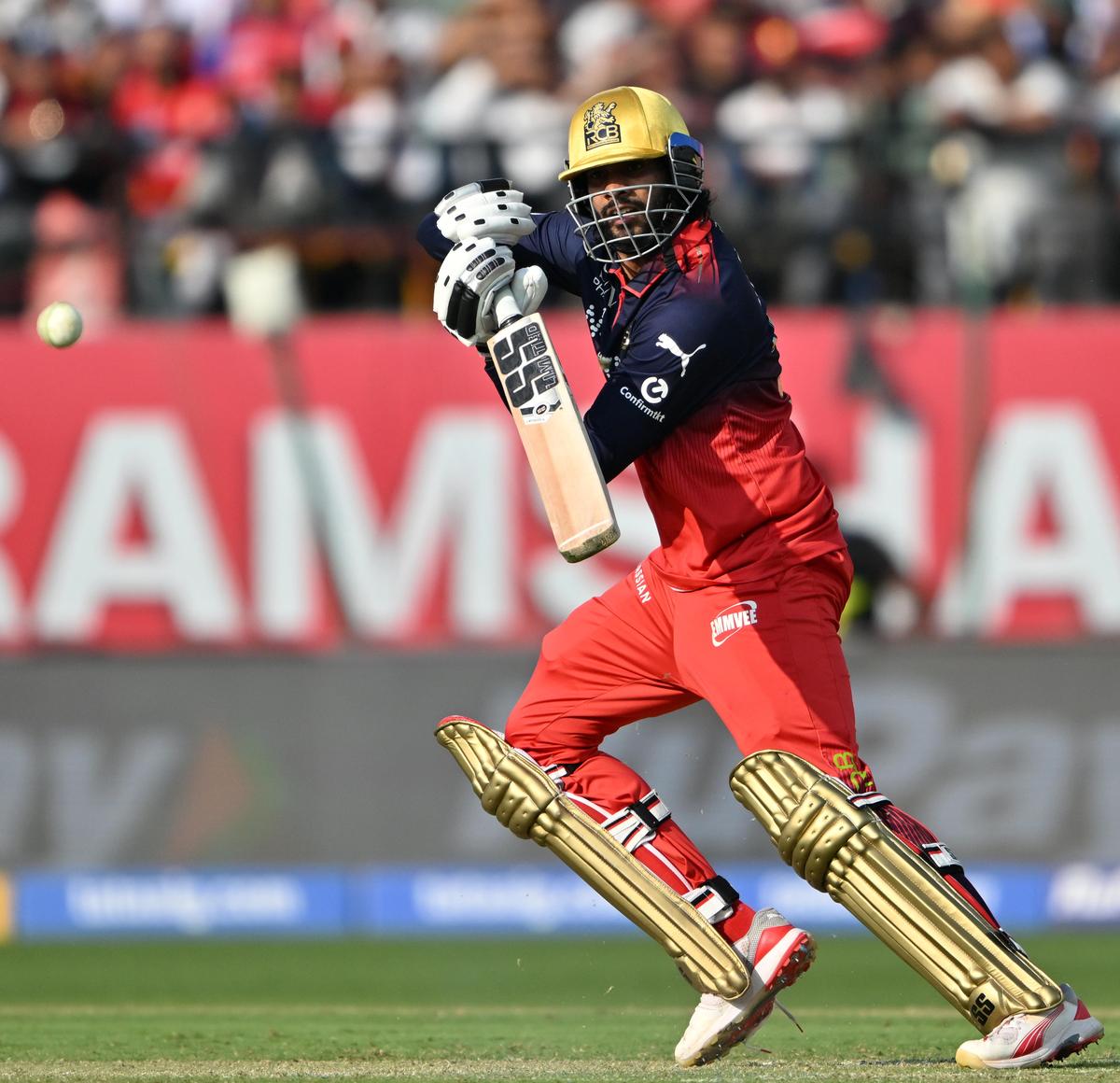 Venkatesh Iyer (73, 40b, 8x4, 4x6) lapped up a rare opportunity and notched up an IPL fifty after over a year, thus getting RCB to 222 for four.