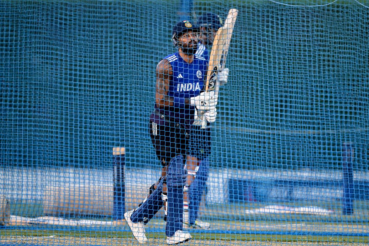 Pandya during a session at the International Cricket Council Academy (ICCA) in Dubai.