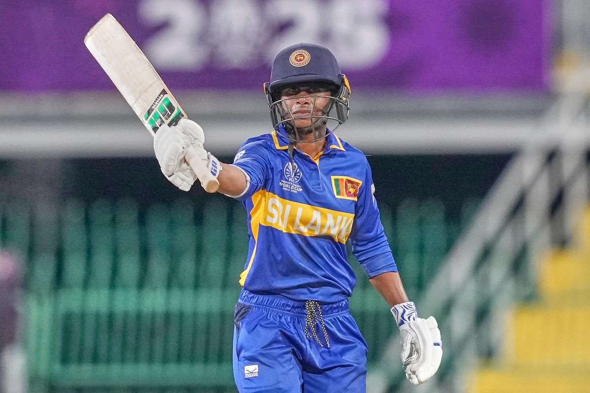 Sri Lanka’s Nilakshika Silva brought up the quickest half-century of this edition, in 26 balls, to help Sri Lanka post 258 for six before the rain interruption. 
