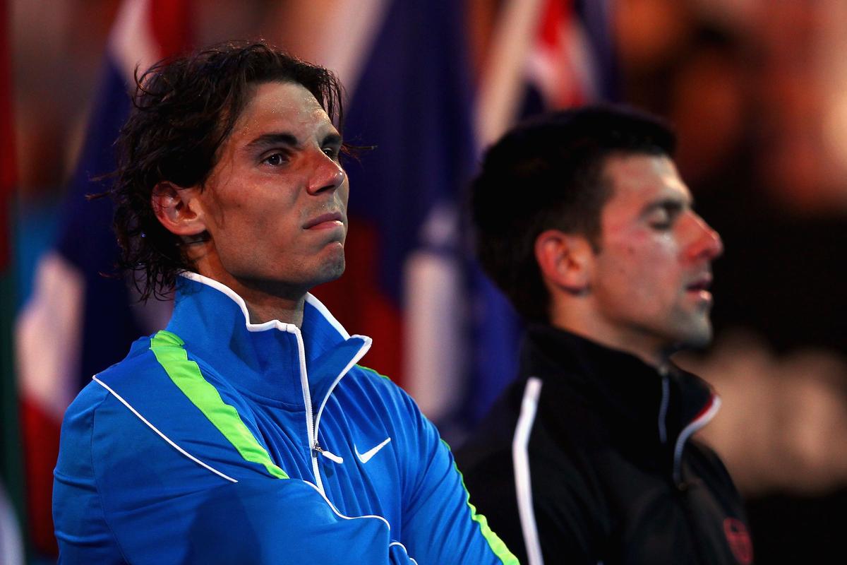 Longest Open-era final: At 5 hours and 53 minutes, the 2012 AO summit clash between Djokovic and Nadal pushed every possible limit of endurance. During the post-match ceremony, the two players could barely stand.