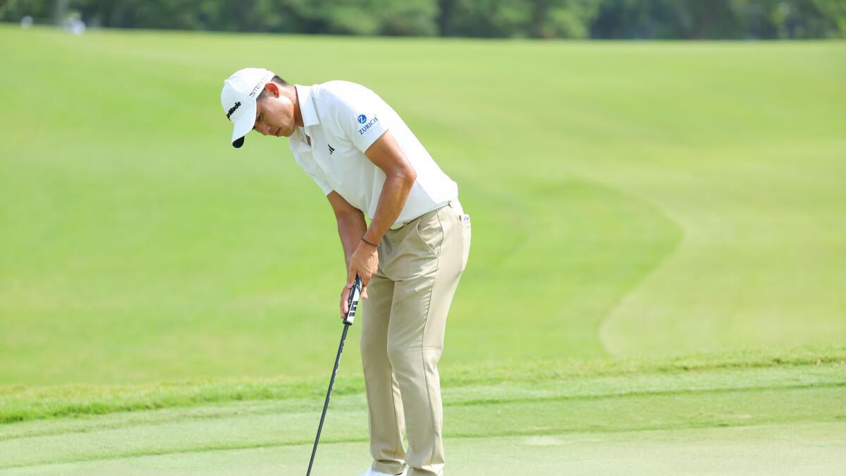 Collin Morikawa zooms into three-way tie for Tour Championship lead