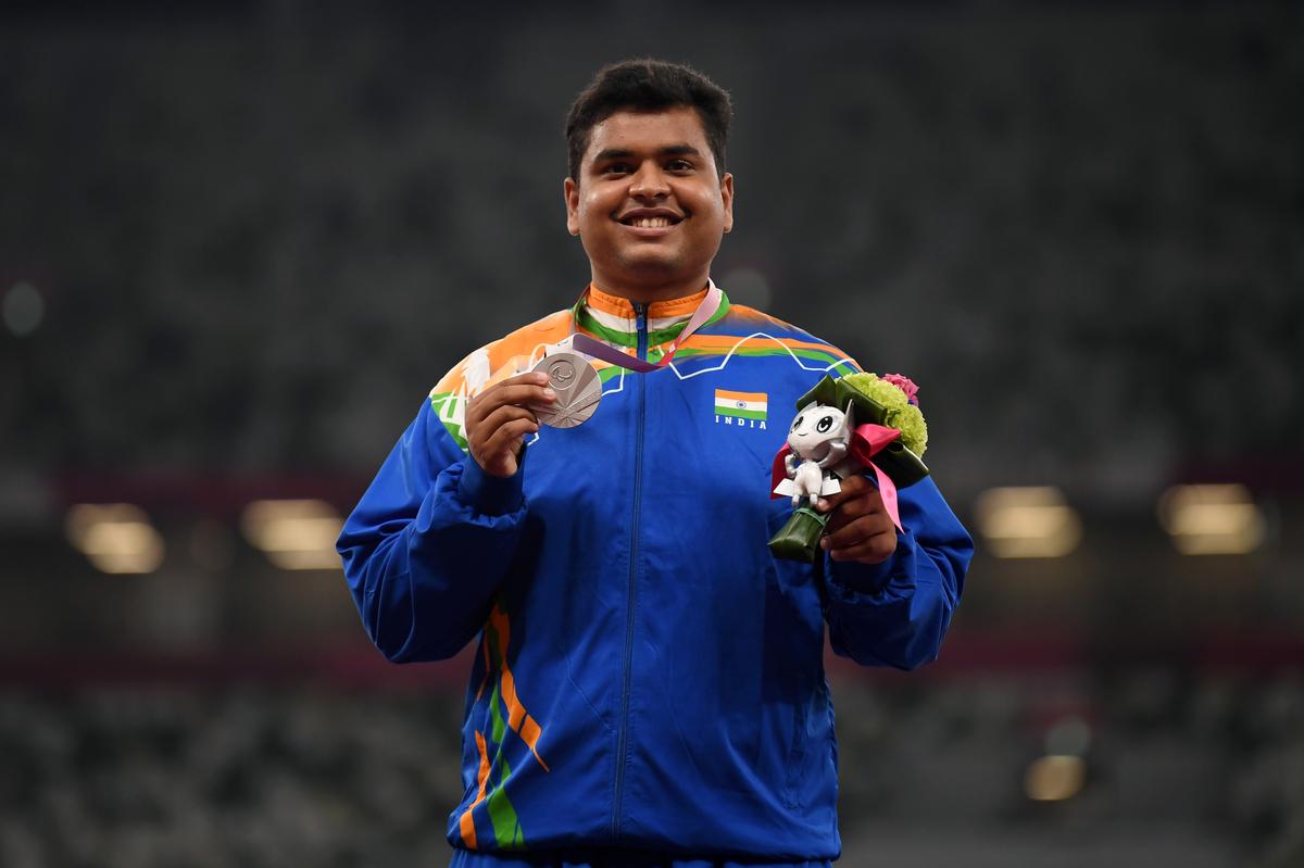 Hoping for a better reprise: Yogesh poses with his Tokyo Games silver medal. The Paris edition will be his third visit to the French capital, with each one marking a significant phase in the athlete’s life. “The one thing I want to do this year, hopefully after winning my medal, is to go back to Disneyland and ride that roller coaster again,” Yogesh chuckles.