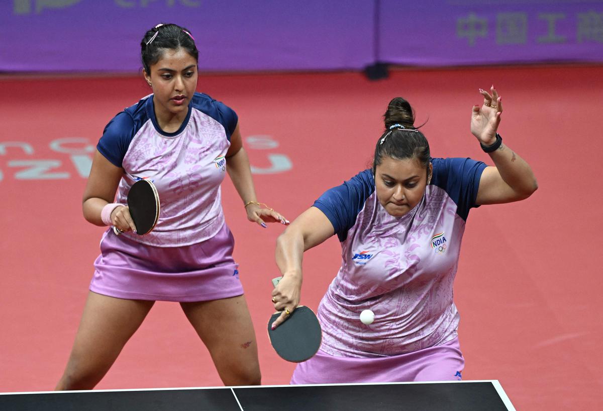 Ayhika-Sutirtha pair clinches bronze in womens doubles table tennis at Asian Games 2023