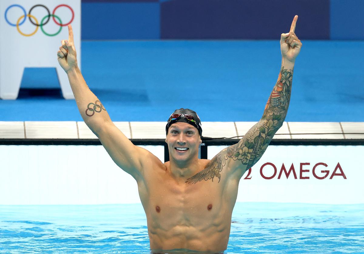 Caeleb Dressel scorched through the water to land the 100m butterfly with a new world record of 49.45 at the Tokyo Olympics.