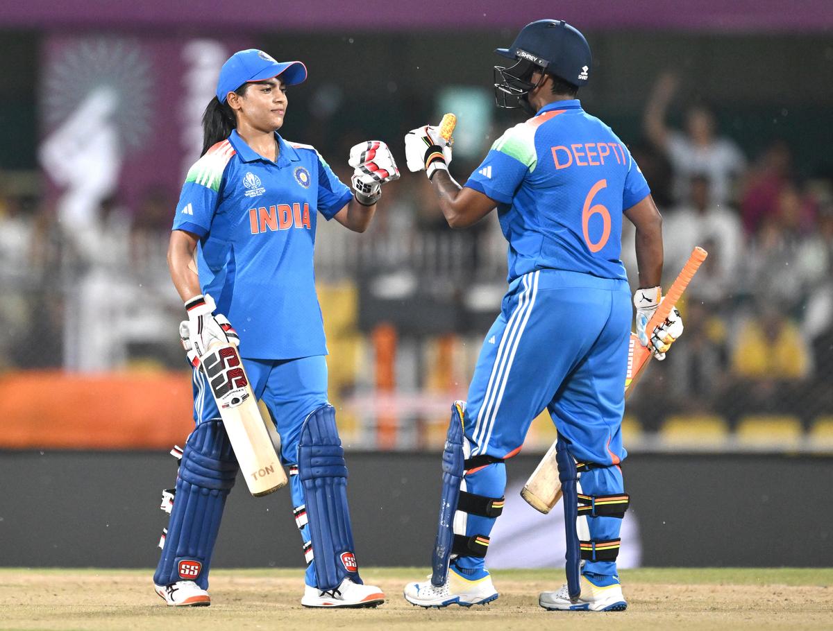 Amanjot Kaur and Deepti Sharma added 103 runs for the seventh wicket.