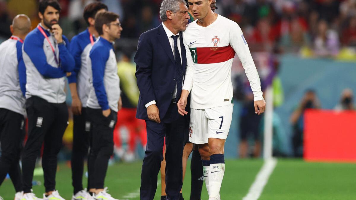 Portugal coach Santos ‘not happy’ with Ronaldo World Cup gesture