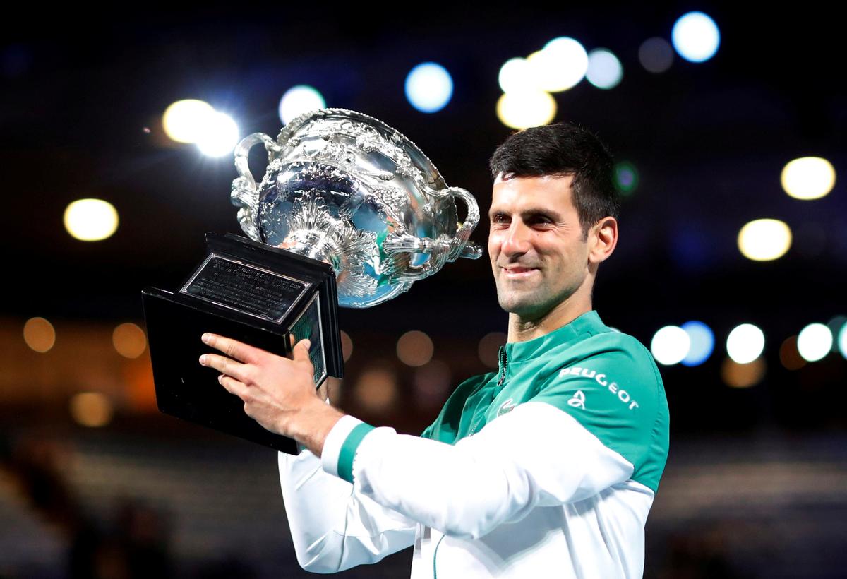 Djokovic beat Daniil Medvedev in straight sets to win his ninth Australian Open title in 2021.