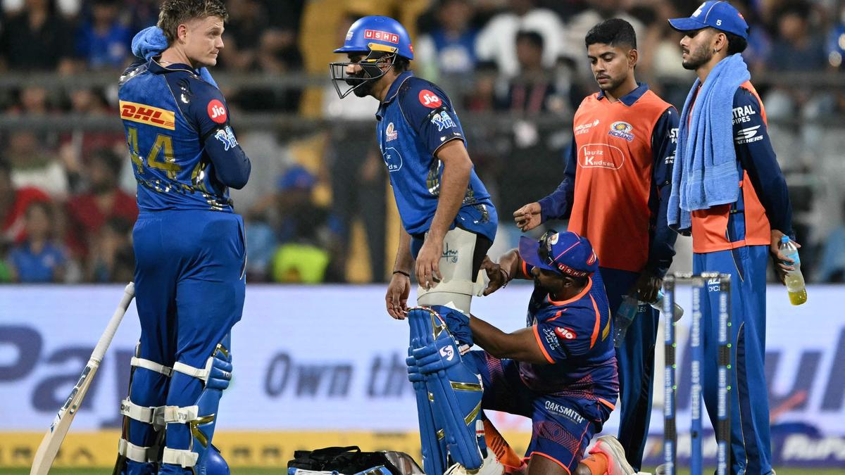 Rohit Sharma retires hurt during MI vs RCB IPL 2026 match