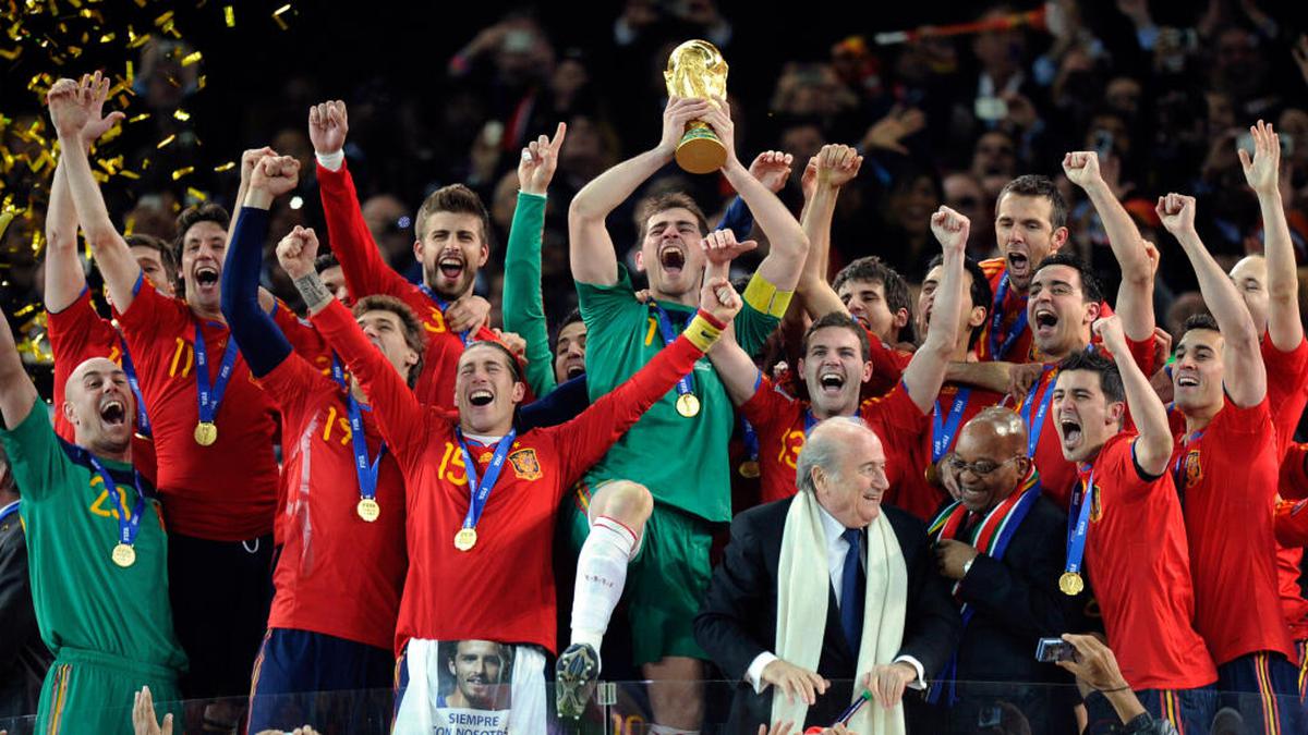 Xavi Hernandez of Spain in action during the 2010 FIFA World Cup