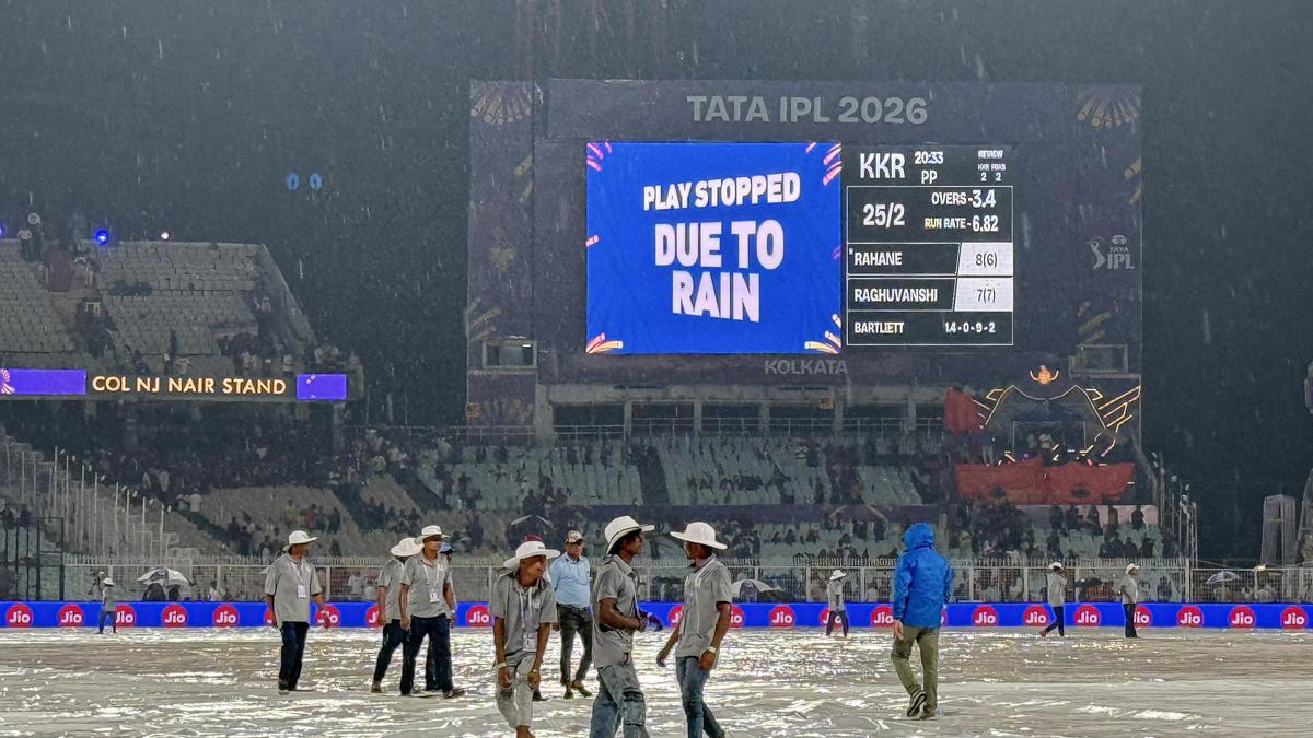 KKR vs PBKS, IPL 2026: Kolkata Knight Riders secures first point after persistent rain forces washout