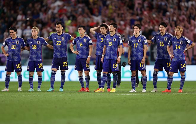 La squadra giapponese sembrava depressa ai calci di rigore nella partita degli ottavi di finale della Coppa del Mondo FIFA contro la Croazia. 