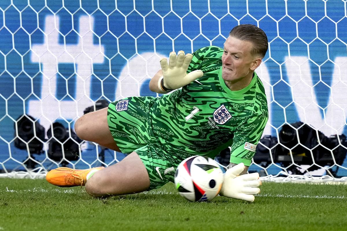 England’s goalkeeper Jordan Pickford.