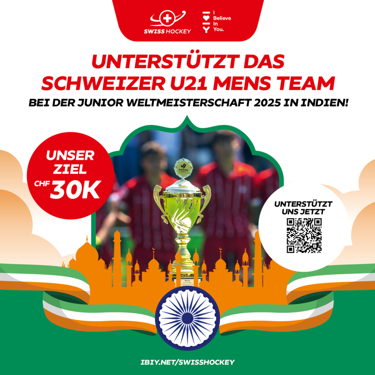 A postagem de crowdfunding para levar a seleção masculina da Suíça à Copa do Mundo FIH Junior de 2025. A postagem de crowdfunding para levar a seleção masculina da Suíça à Copa do Mundo FIH Junior de 2025.