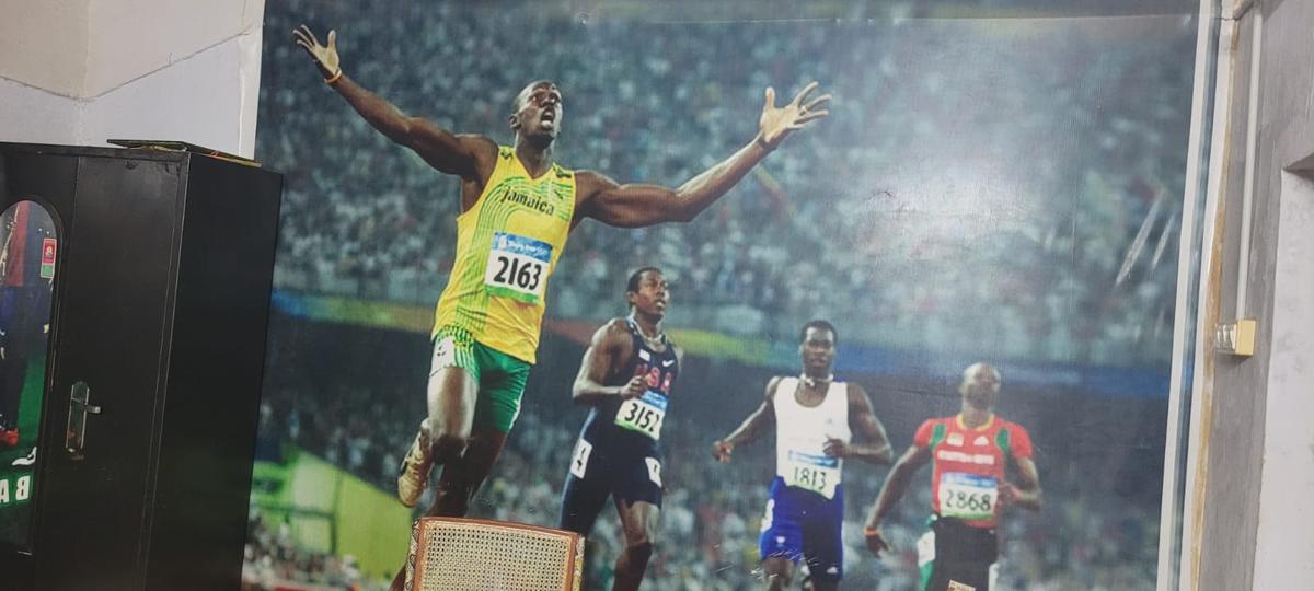 The Usain Bolt poster which drove a class four student’s athletics aspirations.