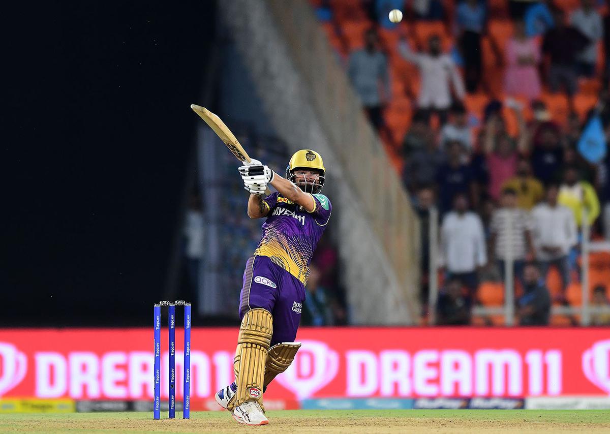 Where it all began: Rinku Singh hit five sixes off the last five balls to lead Kolkata Knight Riders to a thrilling three-wicket win over Gujarat Titans in an IPL 2023 match.