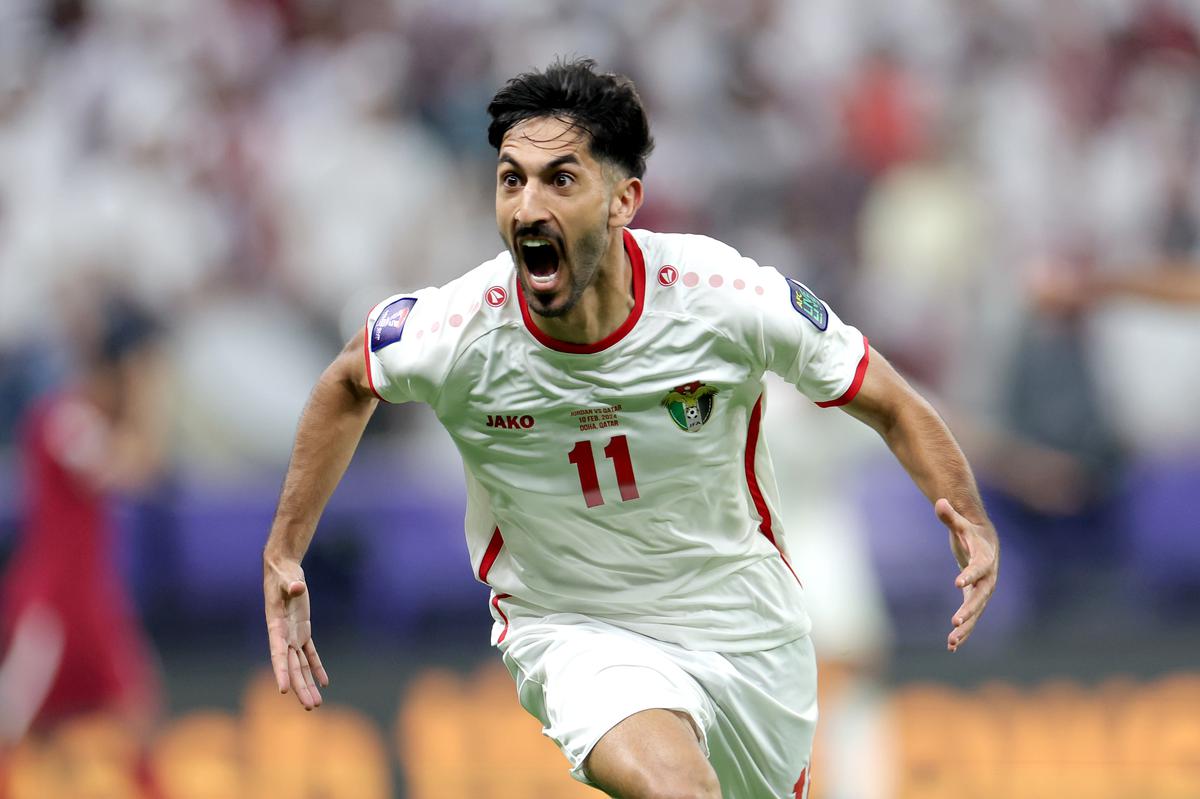 Night of heroes: Yazan Al-Naimat scored the only goal for Jordan in the final.