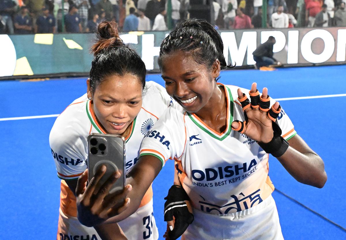 Leading from the front: Salima Tete (L), at 22, spearheaded India’s unbeaten run throughout the tournament.