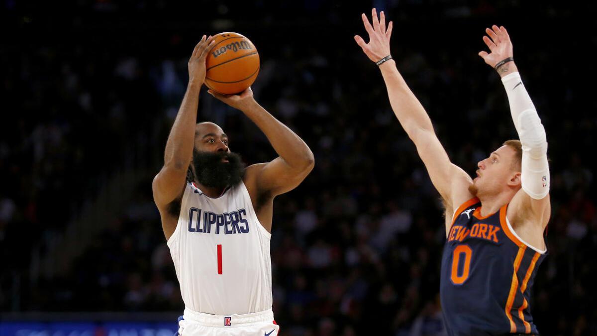 NBA results: Knicks top Clippers in James Harden’s debut