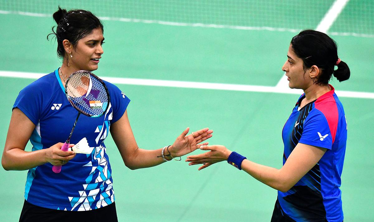 Tanisha, 21, paired up with former World Championships bronze medallist Ashwini Ponnappa (right).