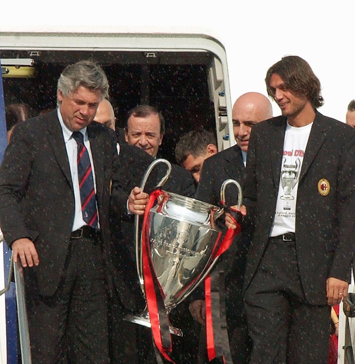 Ancelotti won the Champions League with AC Milan in 2003.