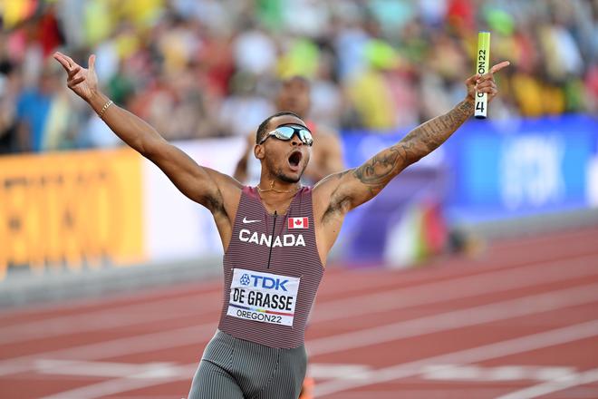 Andre De Grasse is the reigning Olympic champion in 200m. He also won the 4x100m relay gold at the World Athletics Championships in Eugene.