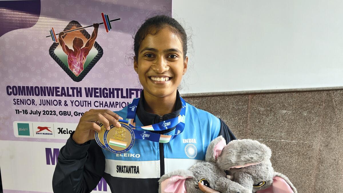 Commonwealth Championships: Gyaneshwari wins gold in Mirabai’s absence