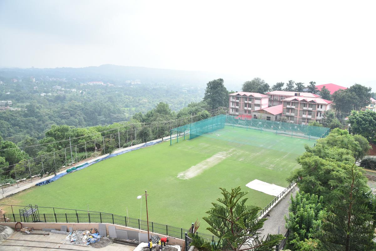 The practice area at the HPCA Stadium in Dharamsala caters to all the needs: bounce, turn, and seam. 