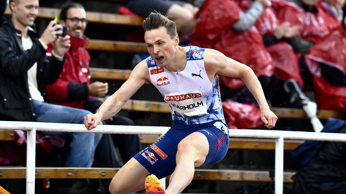 Warholm wins 400m hurdles race hit by environmental protest in Stockholm