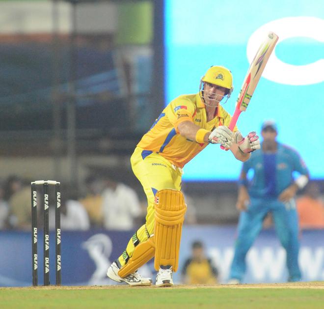 Matthew Hayden scored a 46-ball 81 in the first meeting between CSK and MI in the IPL.