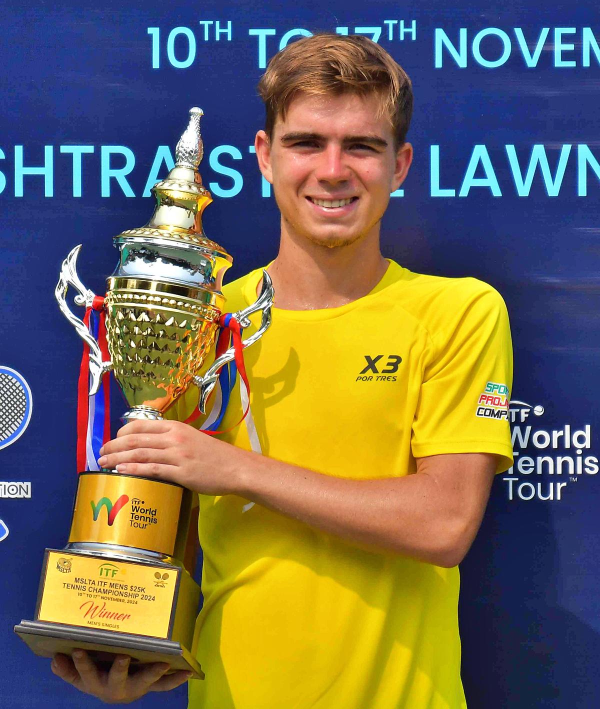 Dalibor Svrcina in the $25,000 ITF men’s tennis
tournament.