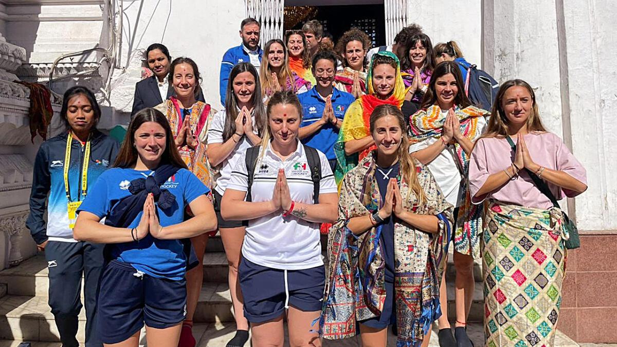 Italy women visit Ranchi’s Jagannath Temple on the eve of FIH Hockey Olympic Qualifiers