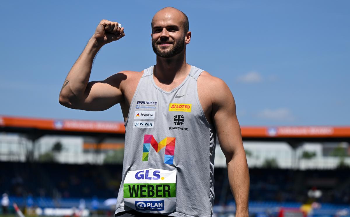 FILE PHOTO: Germany’s Julian Weber has the season-best throw of 88.37m.