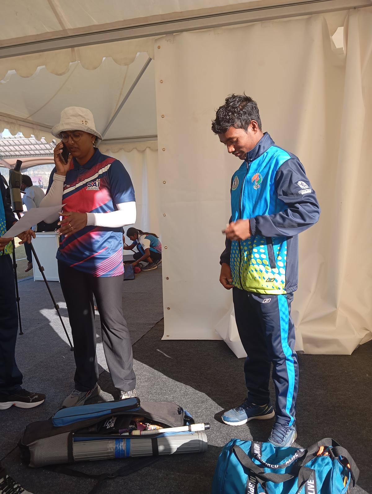 At the National Games, four-time Olympian Deepika Kumari signed an application form for 14-year-old Madho Birua, Jharkhand’s youngest archery medallist at this National Games, to receive his first recurve bow.