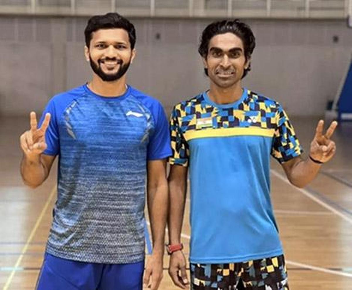 Sukant Kadam (left) and Pramod Bhagat won the men’s doubles SL3-SL4 title.