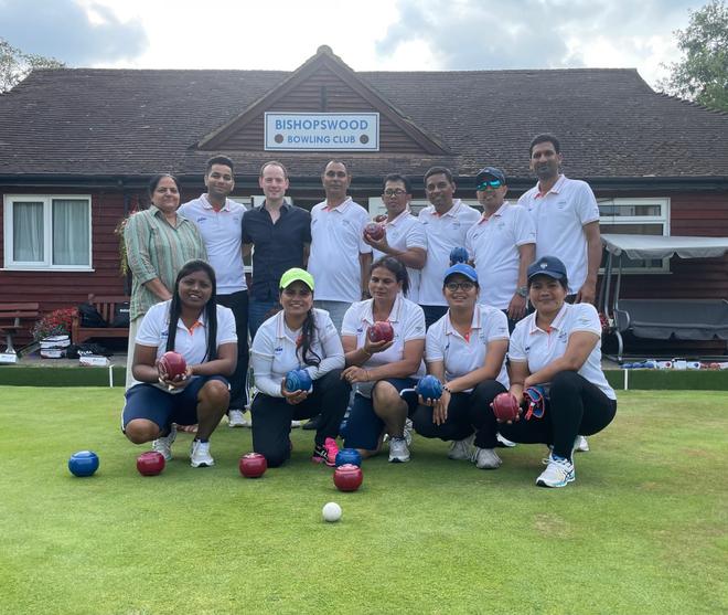 India's grass handball team practiced at Bishopswood Bowling Club in Norrice Lea ahead of the Commonwealth Games in Birmingham.