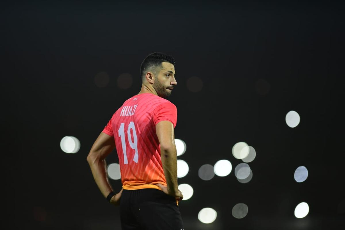 East Bengal defender Hijazi Maher looks on during the training on the eve of their AFC Champions League 2 preliminary round match against Altyn Asyr.