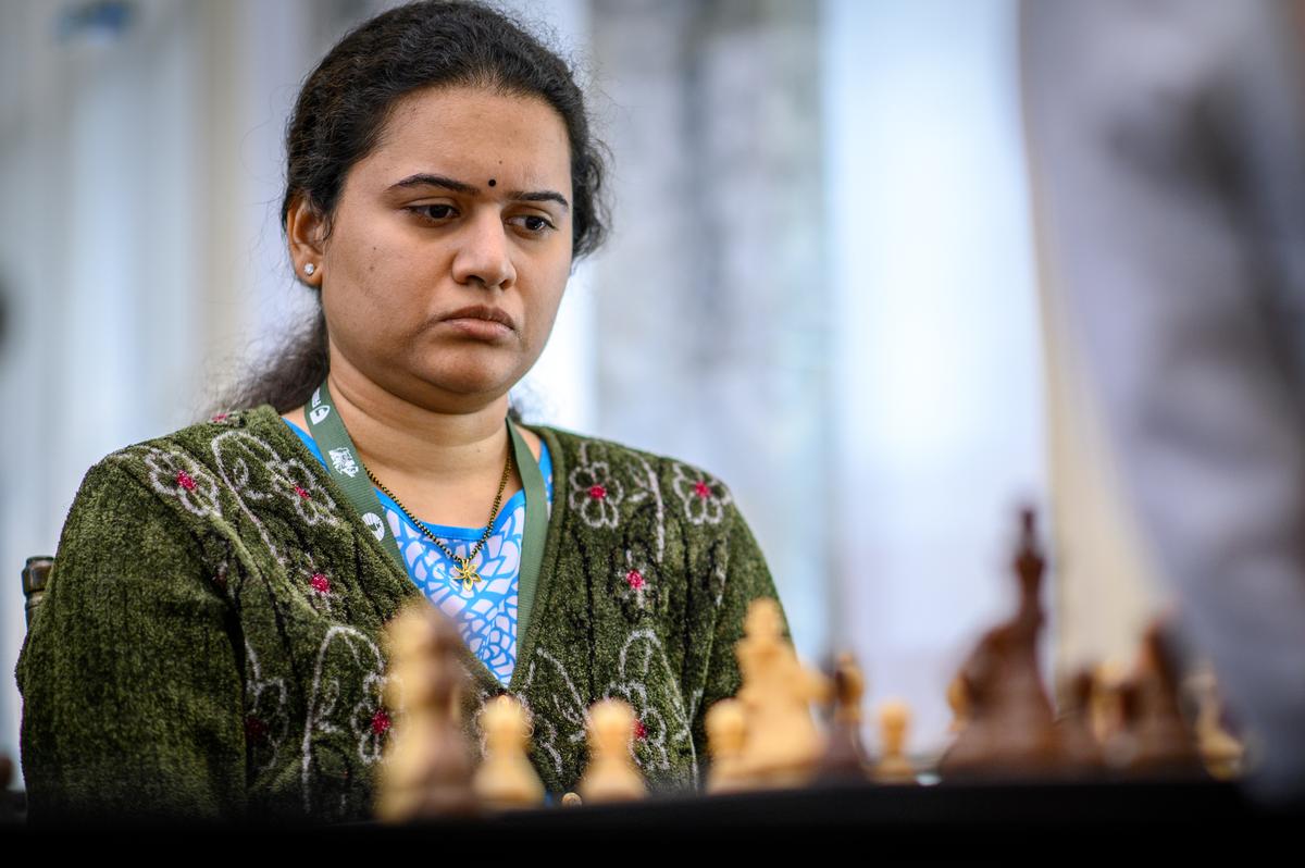 India’s Koneru Humpy in action during the World Rapid and Blitz Championship in New York. 