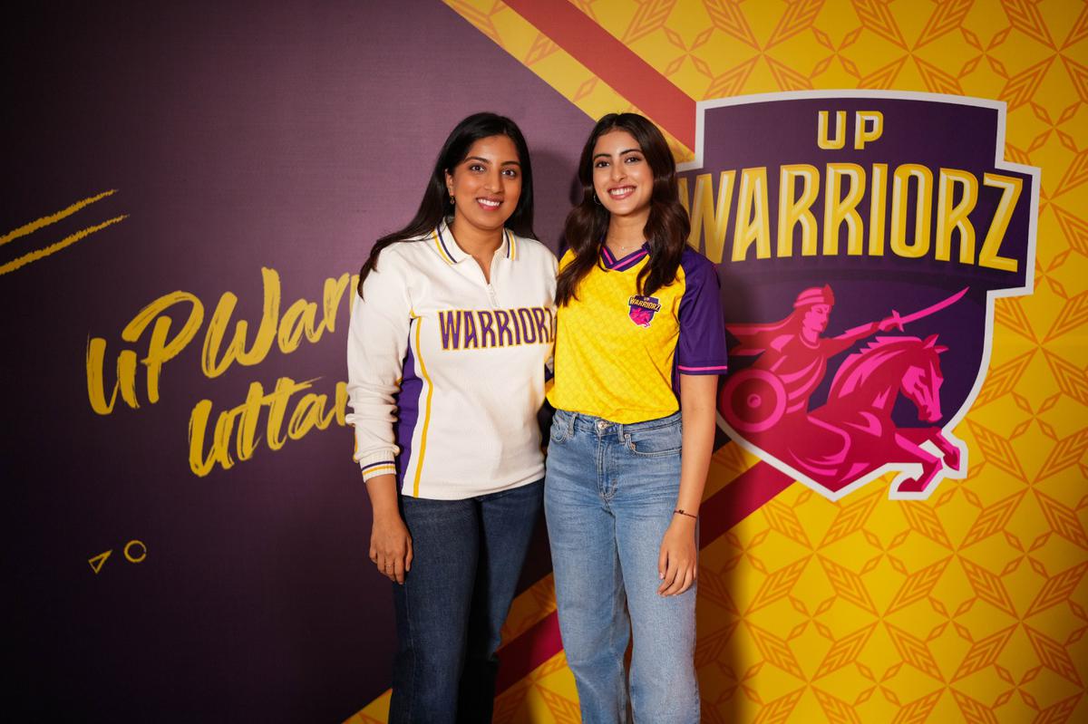 UP Warriorz team owner Jinisha Sharma with Navya Naveli Nanda