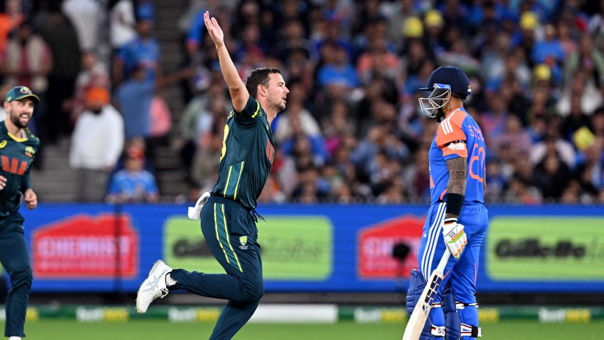 AUS vs IND, 2nd T20I: Hazlewood dismantles India’s batting as Australia romps to four-wicket win