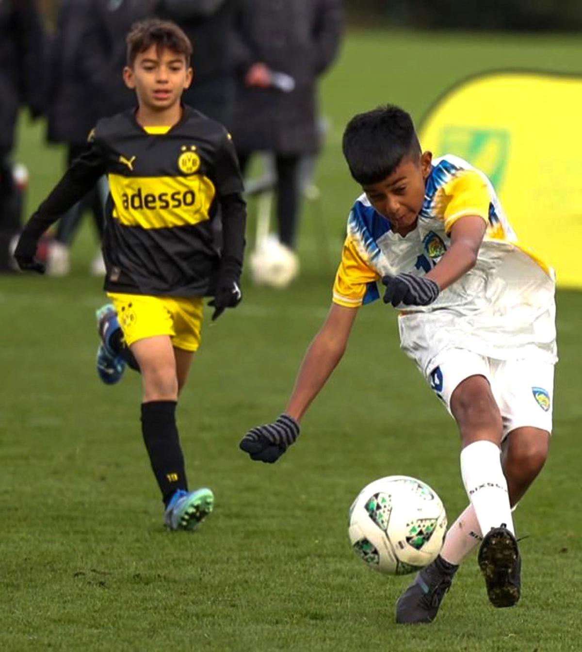 Players in action during a Norwich City Mina Cup UK match.