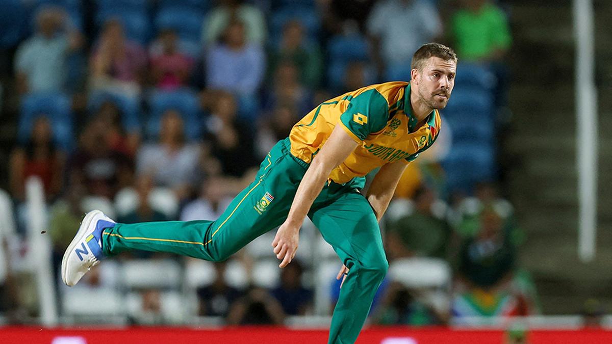 South Africa pacer Nortje ruled out of Champions Trophy