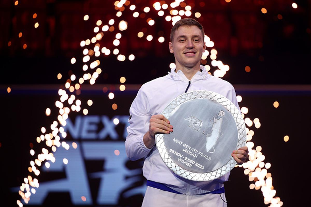 Serbia’s Hamad Medjedovic defeated Frenchman Arthur Fils in the final of the Next Gen ATP Finals 2023 in Jeddah, Saudi Arabia.